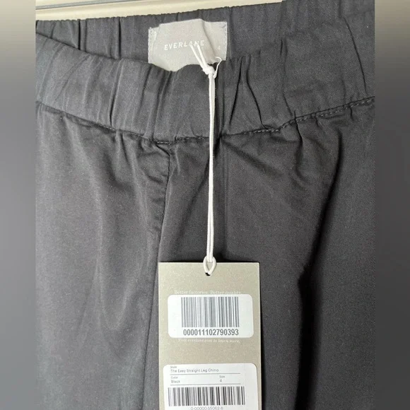 Everlane The Easy Straight Leg Chino, Black, NWT - Picture 8 of 10